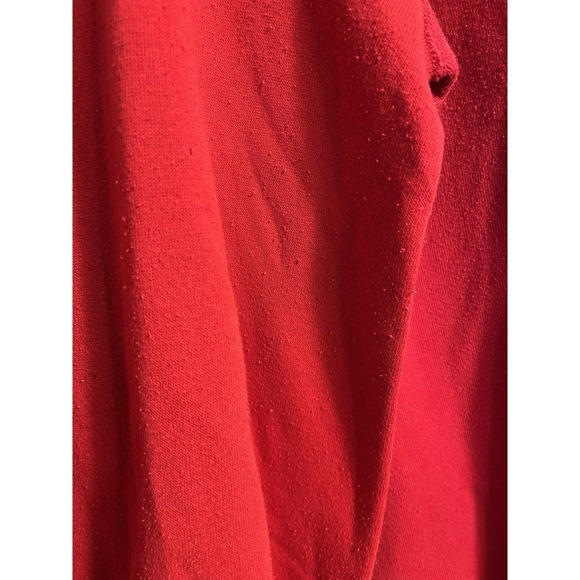 Vtg 90s Cat Sweatshirt Women XL Embroidered Red Y2K Lee Piling‎ Used - Picture 5 of 8